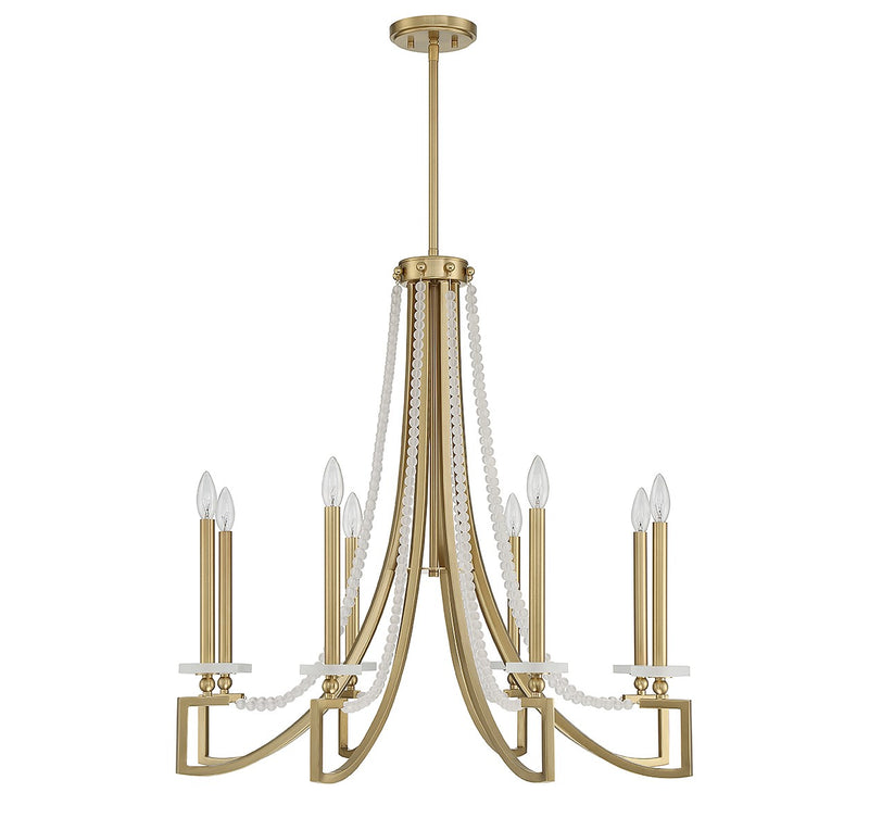 Savoy House 1-8804-8-322 Eight Light Chandelier, Warm Brass (2)