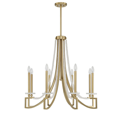 Savoy House 1-8804-8-322 Eight Light Chandelier, Warm Brass (2)