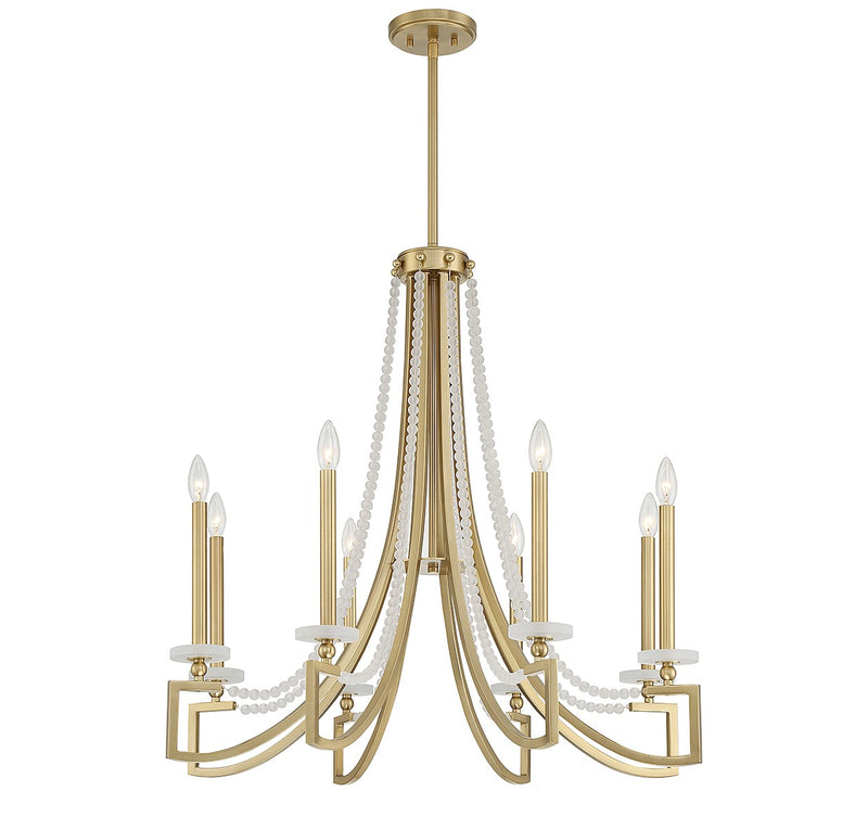 Savoy House 1-8804-8-322 Eight Light Chandelier, Warm Brass (3)