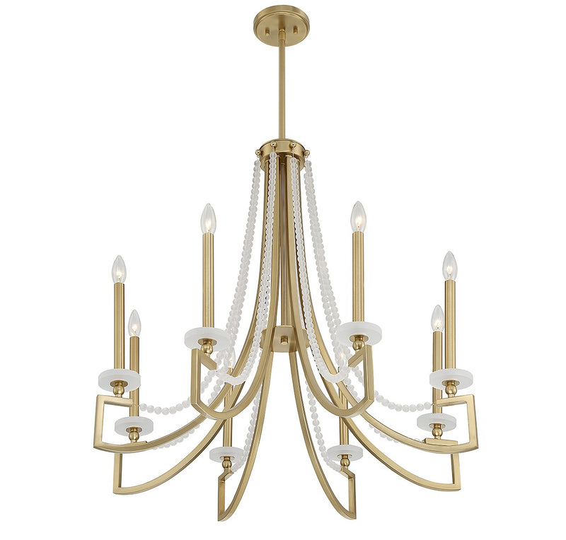 Savoy House 1-8804-8-322 Eight Light Chandelier, Warm Brass (4)