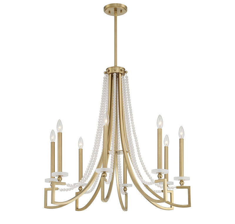 Savoy House 1-8804-8-322 Eight Light Chandelier, Warm Brass (5)