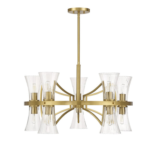 Savoy House 1-9704-10-322 Ten Light Chandelier, Warm Brass (2)