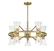 Savoy House 1-9704-10-322 Ten Light Chandelier, Warm Brass (3)