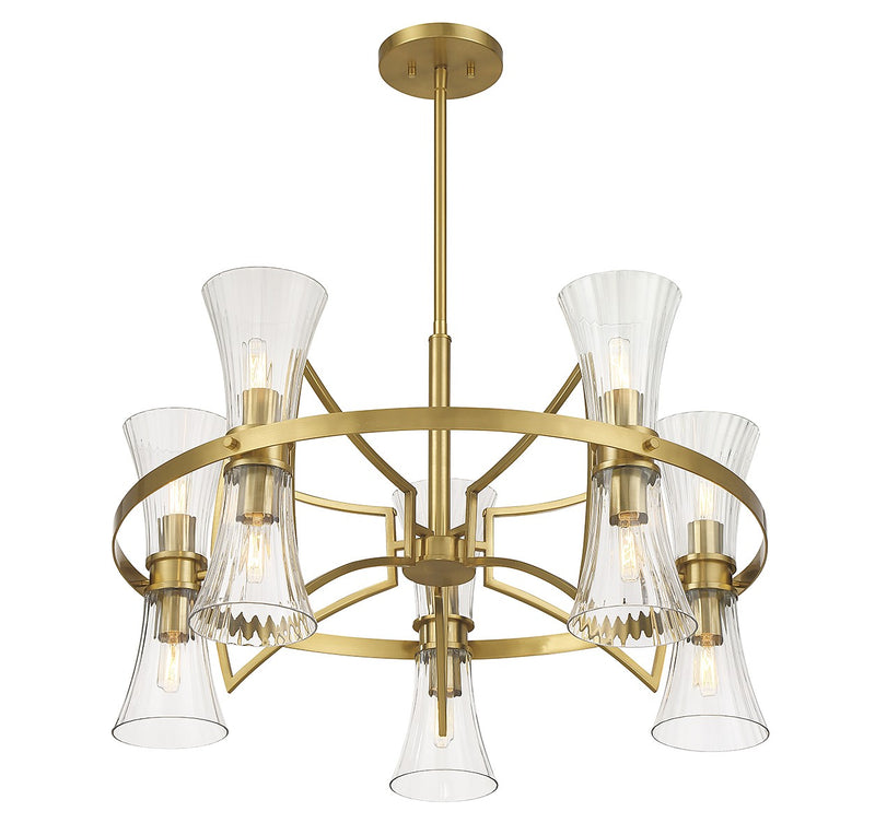 Savoy House 1-9704-10-322 Ten Light Chandelier, Warm Brass (4)