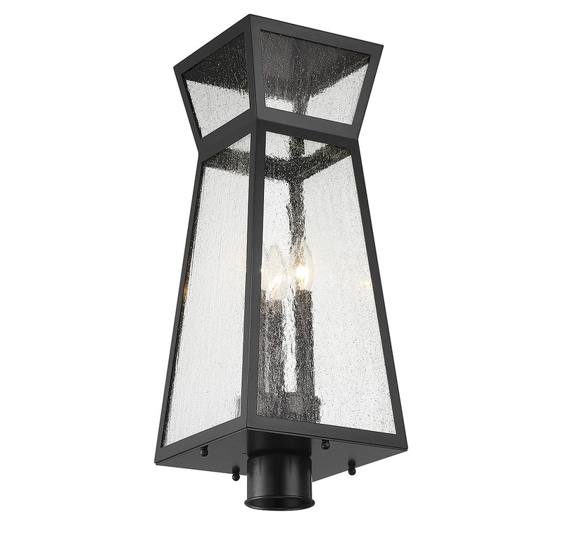 Savoy House 5-633-BK Three Light Outdoor Post Lantern, Matte Black (3)