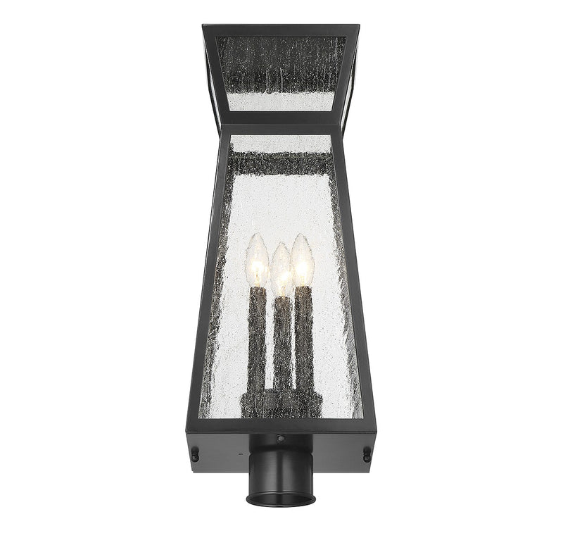 Savoy House 5-633-BK Three Light Outdoor Post Lantern, Matte Black (5)