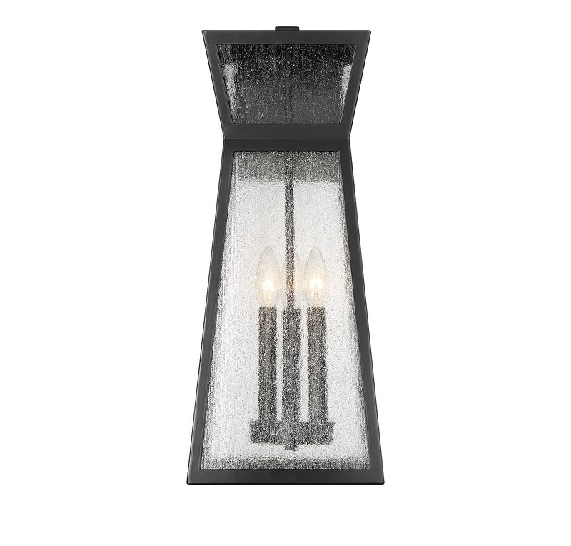 Savoy House 5-636-BK Three Light Outdoor Wall Lantern, Matte Black (3)