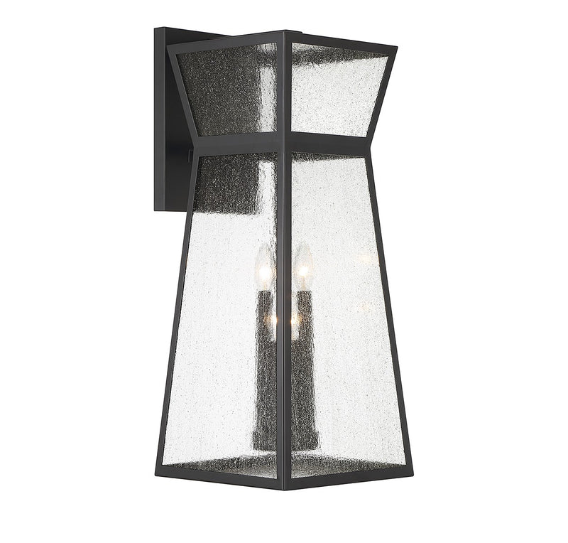 Savoy House 5-637-BK Four Light Outdoor Wall Lantern, Matte Black (4)