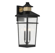 Savoy House 5-715-143 Three Light Outdoor Wall Lantern, Matte Black w/Warm Brass (4)