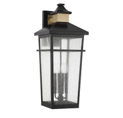 Savoy House 5-716-143 Four Light Outdoor Wall Lantern, Matte Black w/Warm Brass (2)