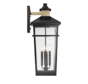 Savoy House 5-716-143 Four Light Outdoor Wall Lantern, Matte Black w/Warm Brass (5)