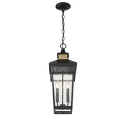 Savoy House 5-717-143 Two Light Outdoor Hanging Lantern, Matte Black w/Warm Brass (5)