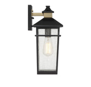 Savoy House 5-719-143 One Light Outdoor Wall Lantern, Matte Black w/Warm Brass (5)