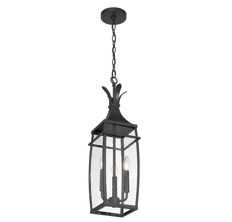 Savoy House 5-763-BK Three Light Outdoor Hanging Lantern, Matte Black (3)