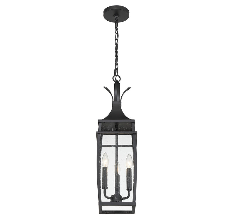 Savoy House 5-763-BK Three Light Outdoor Hanging Lantern, Matte Black (5)