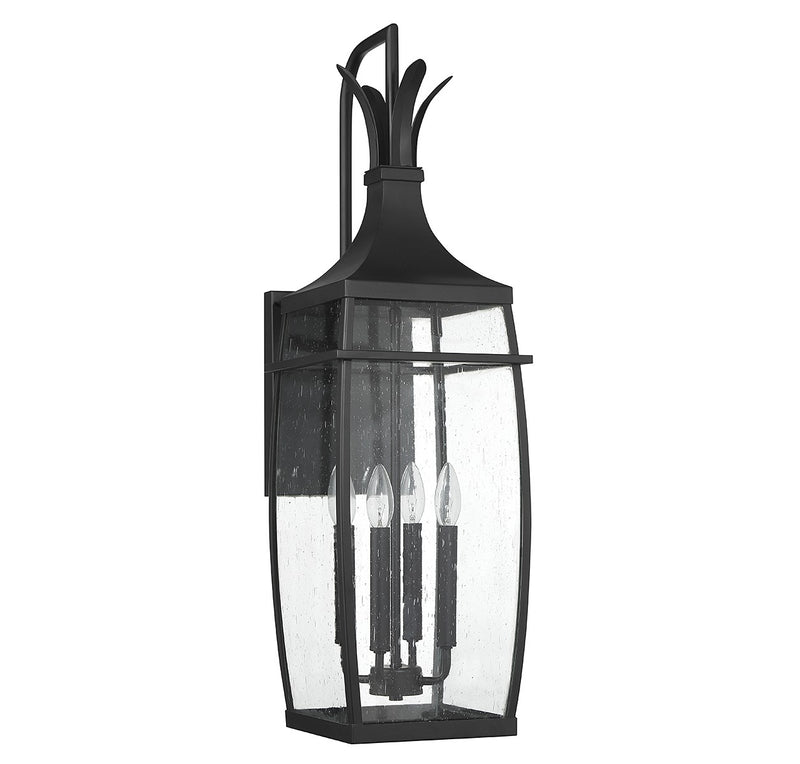 Savoy House 5-764-BK Four Light Outdoor Wall Lantern, Matte Black (2)