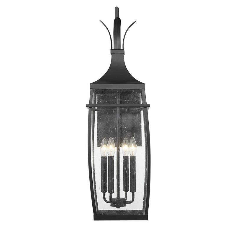 Savoy House 5-764-BK Four Light Outdoor Wall Lantern, Matte Black (3)