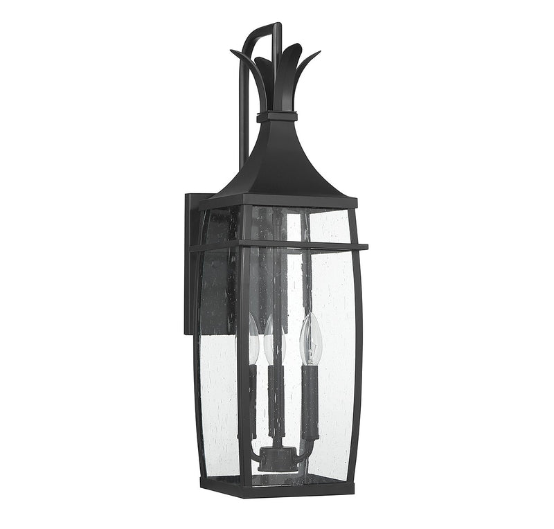 Savoy House 5-765-BK Three Light Outdoor Wall Lantern, Matte Black (2)
