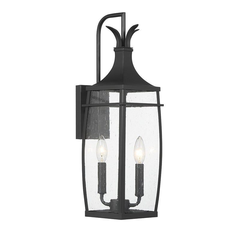 Savoy House 5-766-BK Two Light Outdoor Wall Lantern, Matte Black (4)