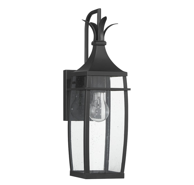 Savoy House 5-768-BK One Light Outdoor Wall Lantern, Matte Black (2)