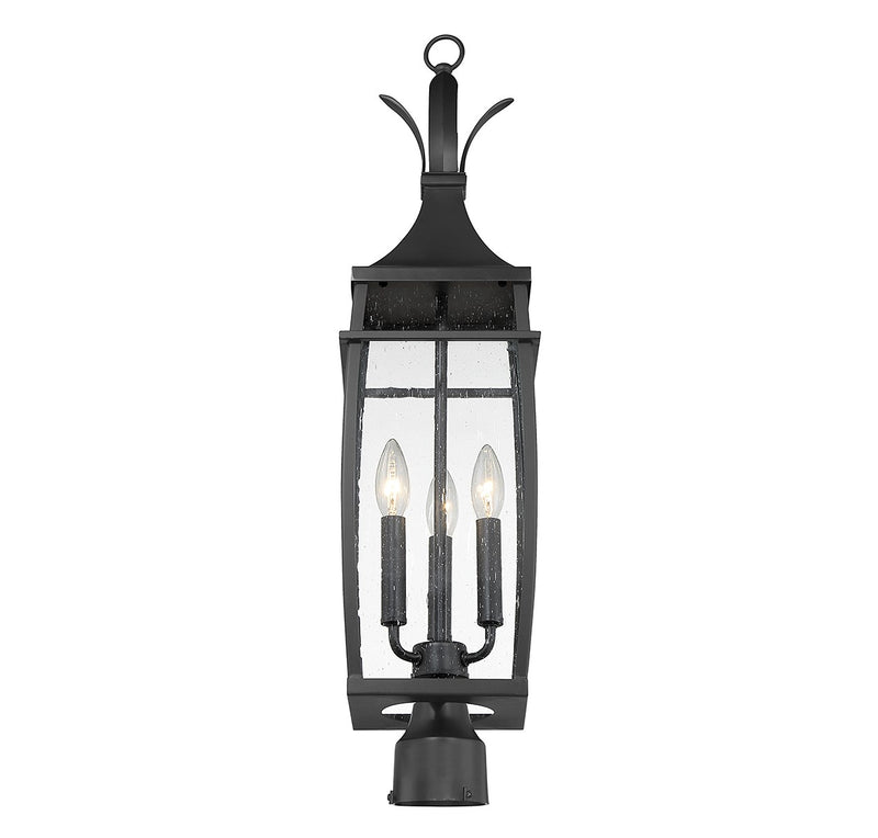Savoy House 5-769-BK Three Light Outdoor Post Lantern, Matte Black (5)
