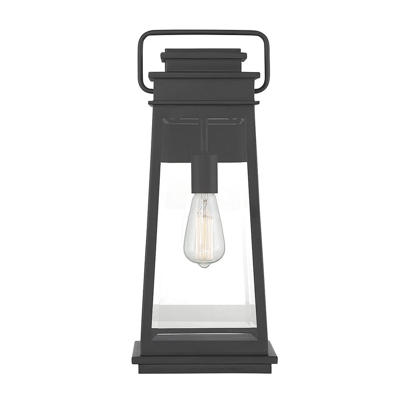 Savoy House 5-813-BK One Light Outdoor Wall Lantern, Matte Black (3)