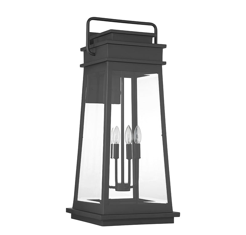 Savoy House 5-815-BK Four Light Outdoor Wall Lantern, Matte Black (2)