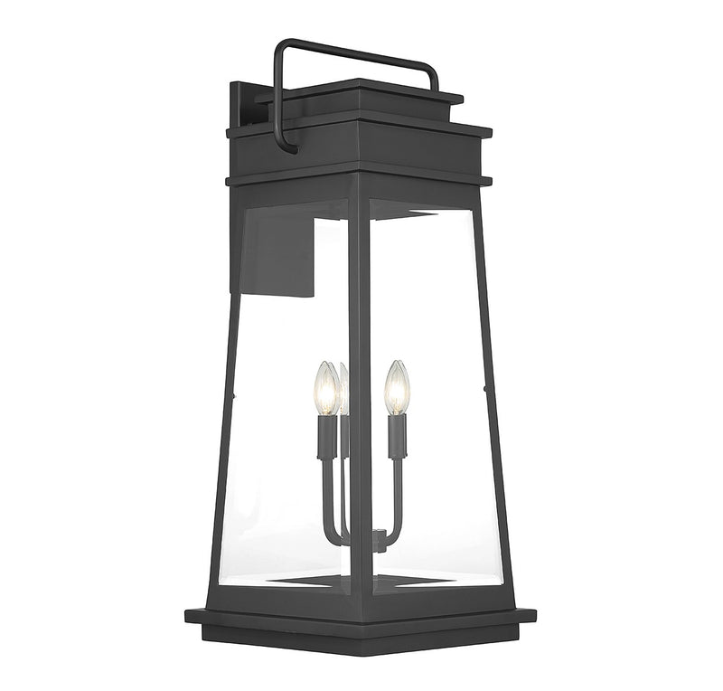 Savoy House 5-815-BK Four Light Outdoor Wall Lantern, Matte Black (4)