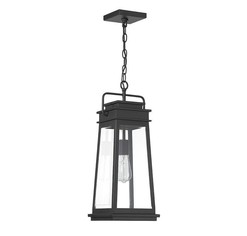 Savoy House 5-816-BK One Light Outdoor Hanging Lantern, Matte Black (2)