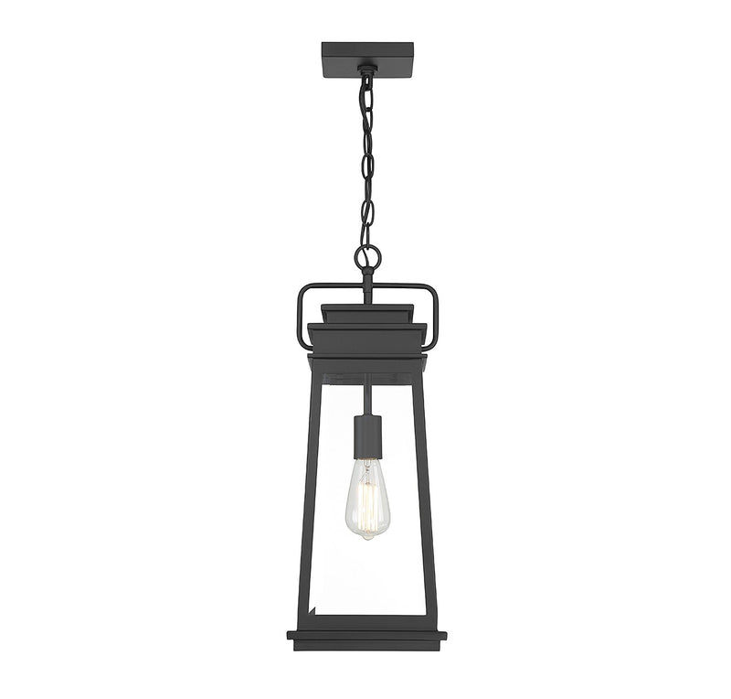 Savoy House 5-816-BK One Light Outdoor Hanging Lantern, Matte Black (4)