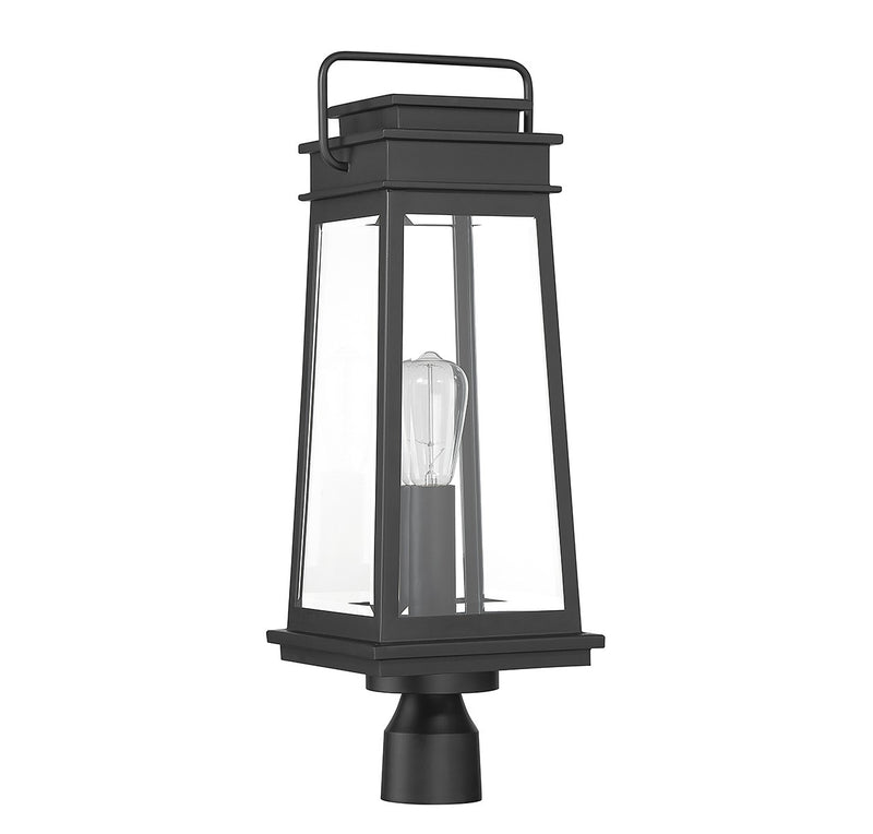 Savoy House 5-817-BK One Light Outdoor Post Lantern, Matte Black (2)