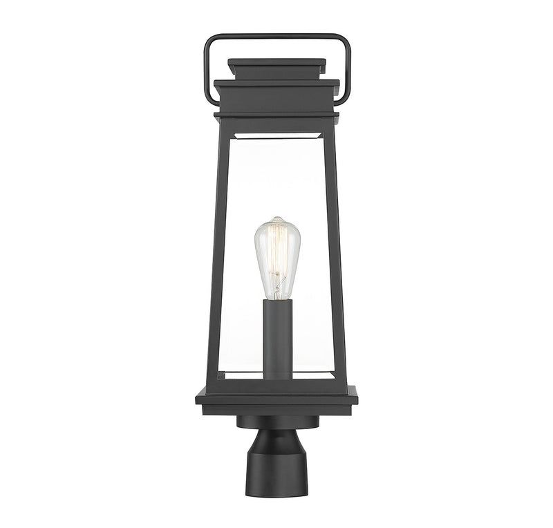 Savoy House 5-817-BK One Light Outdoor Post Lantern, Matte Black (4)