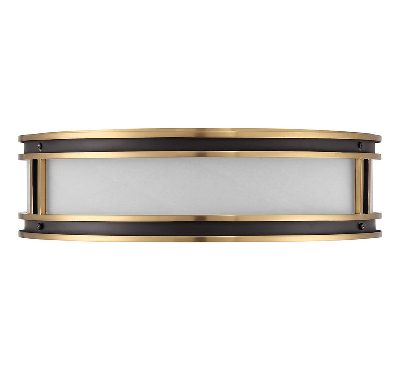 Savoy House 6-1822-4-143 Four Light Flush Mount, Matte Black w/Warm Brass (2)