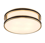 Savoy House 6-1822-4-143 Four Light Flush Mount, Matte Black w/Warm Brass (4)