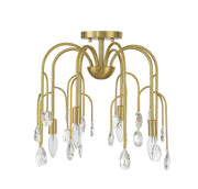 Savoy House 6-6684-4-127 Four Light Convertible Semi-Flush or Pendant, Noble Brass (2)