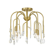 Savoy House 6-6684-4-127 Four Light Convertible Semi-Flush or Pendant, Noble Brass (5)