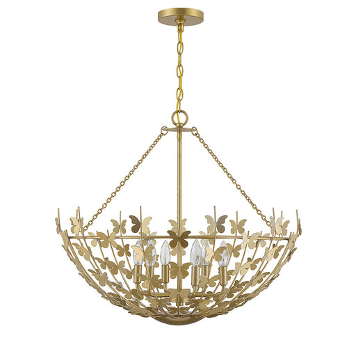 Savoy House 7-4199-6-171 Six Light Pendant, Burnished Brass (2)