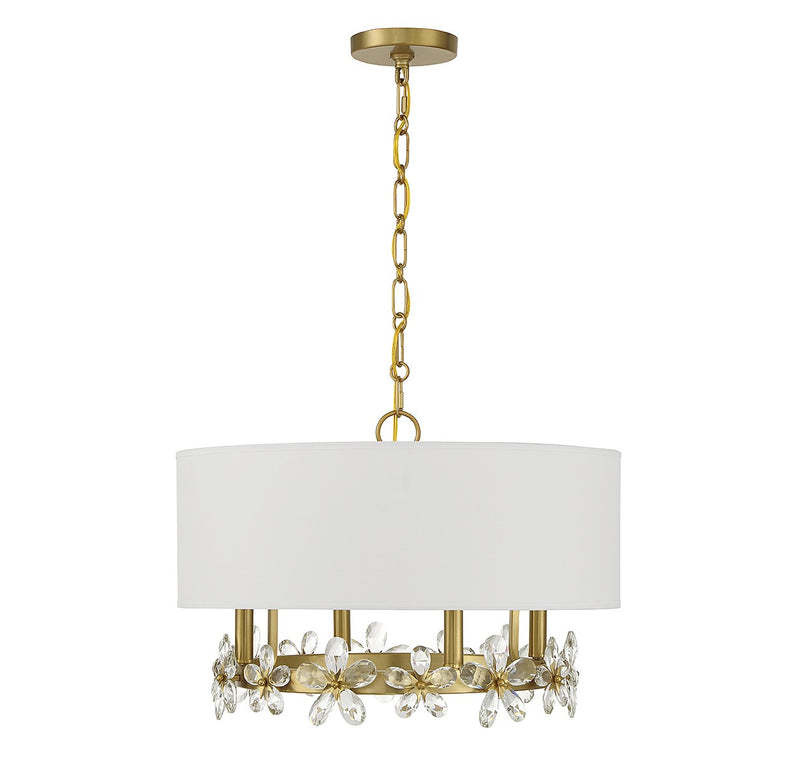 Savoy House 7-4366-4-322 Four Light Pendant, Warm Brass (2)