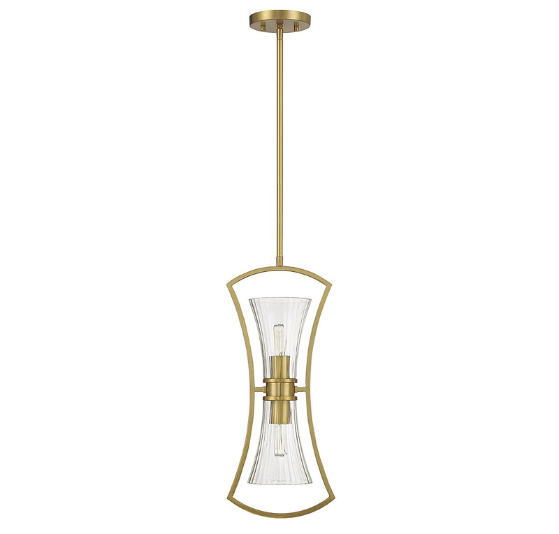Savoy House 7-9703-2-322 Two Light Pendant, Warm Brass (2)