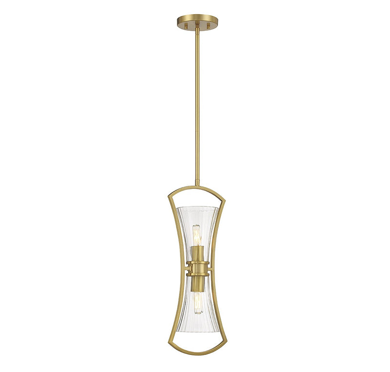 Savoy House 7-9703-2-322 Two Light Pendant, Warm Brass (3)