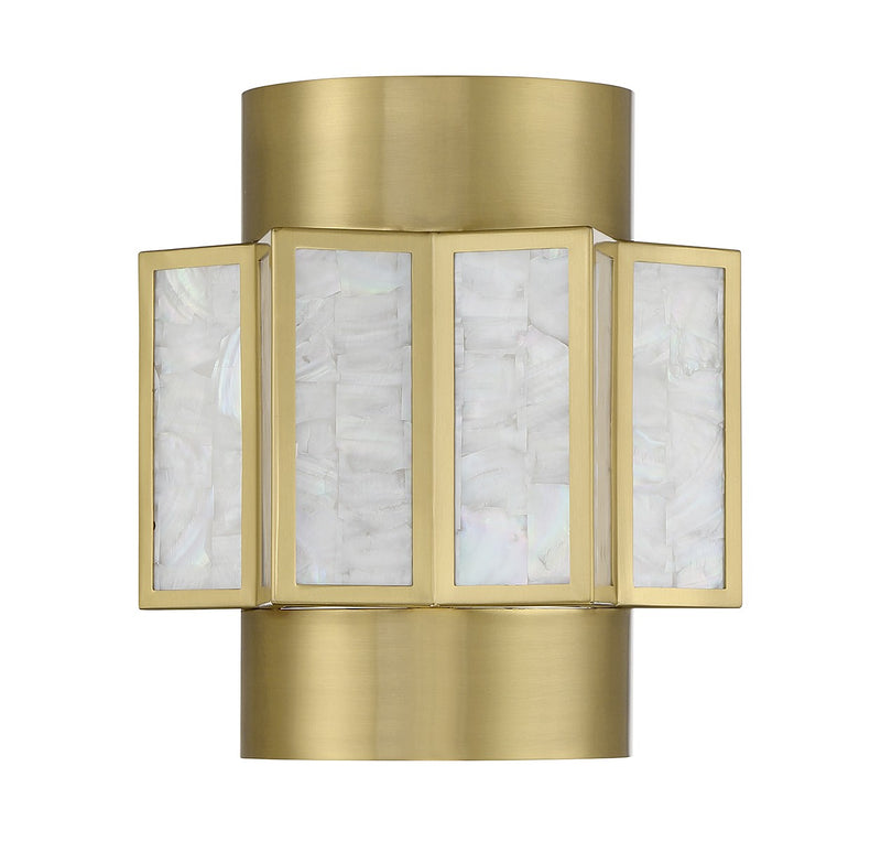 Savoy House 9-3164-2-322 Two Light Wall Sconce, Warm Brass (2)