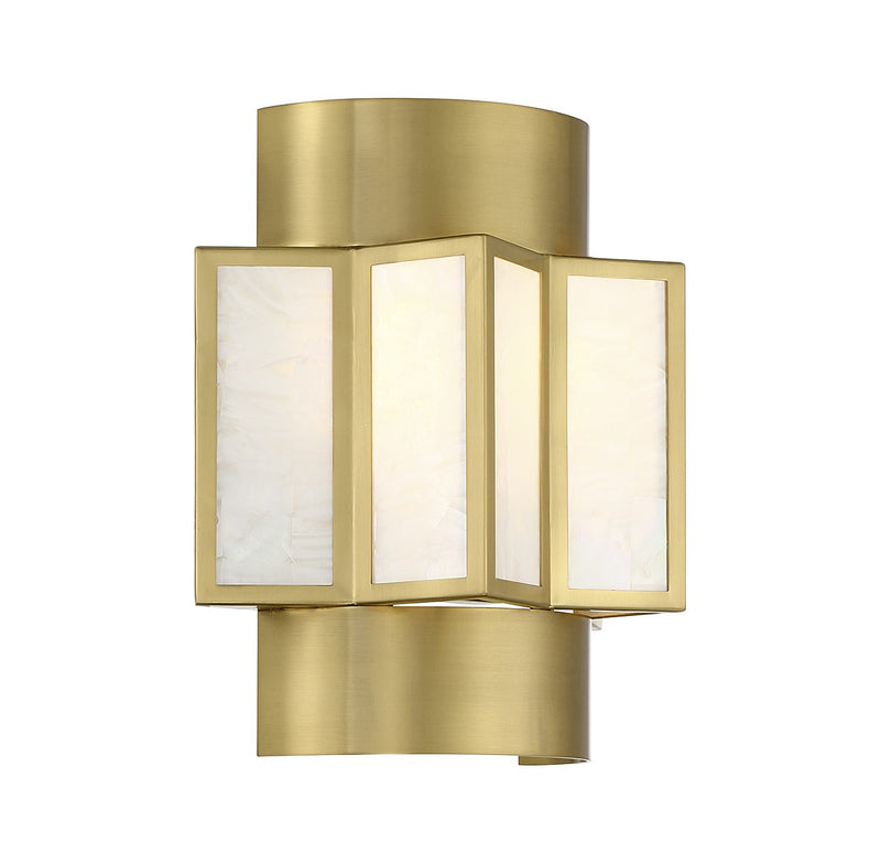 Savoy House 9-3164-2-322 Two Light Wall Sconce, Warm Brass (4)