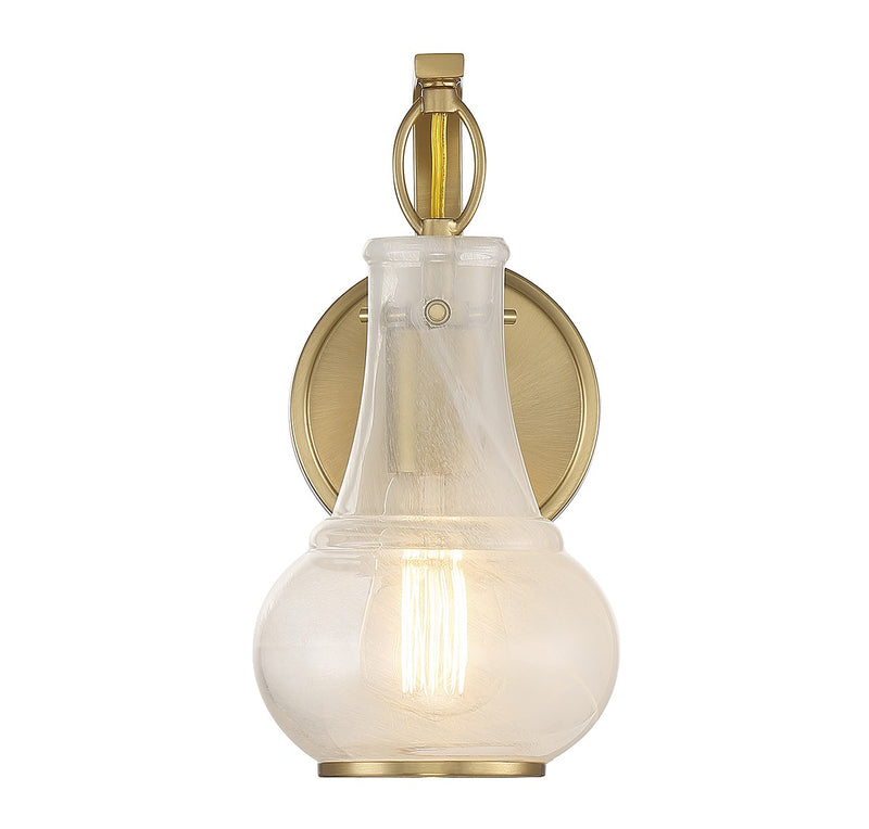 Savoy House 9-4417-1-322 One Light Wall Sconce, Warm Brass (2)