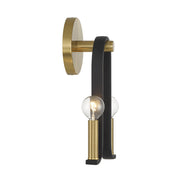 Savoy House 9-5531-2-143 Two Light Wall Sconce, Matte Black w/Warm Brass (5)