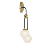 Savoy House 9-6696-2-143 Two Light Wall Sconce, Matte Black w/Warm Brass (5)