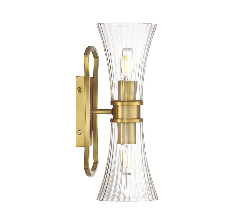 Savoy House 9-9702-2-322 Two Light Wall Sconce, Warm Brass (5)