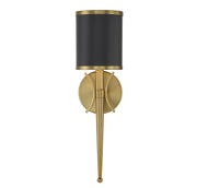 Savoy House 9-9944-1-143 One Light Wall Sconce, Matte Black w/Warm Brass (3)