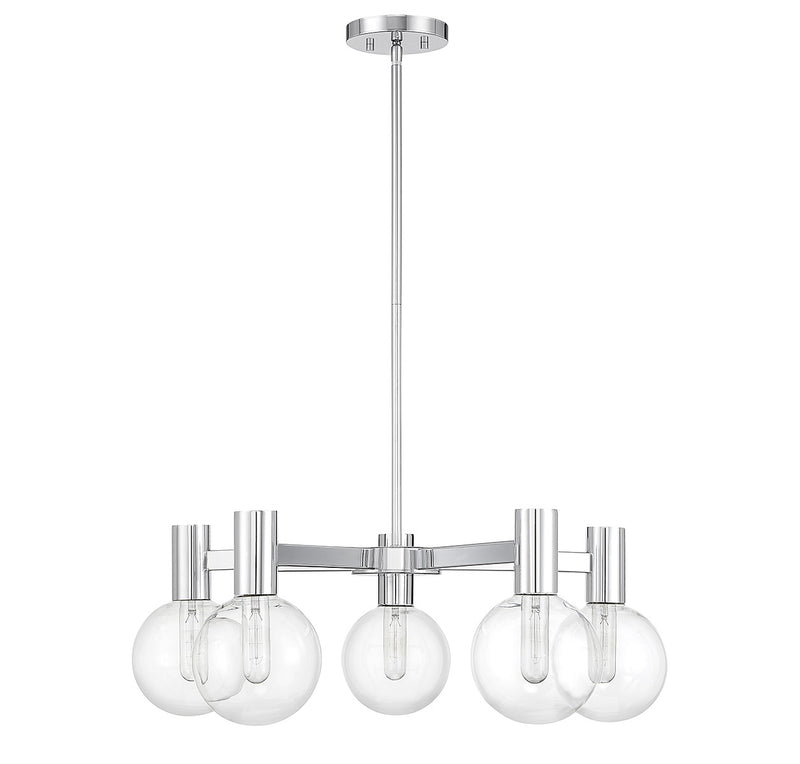 Savoy House 1-3073-5-11 Five Light Chandelier, Chrome (2)
