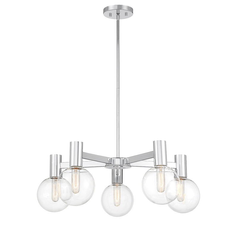 Savoy House 1-3073-5-11 Five Light Chandelier, Chrome (3)