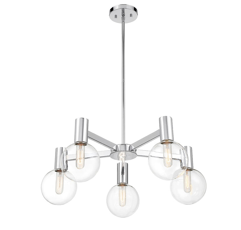 Savoy House 1-3073-5-11 Five Light Chandelier, Chrome (4)